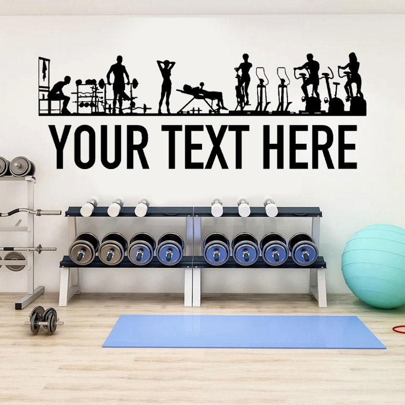 체육관 사람 및 장비 벽 데칼, 개인 맞춤, 나만의 텍 - Crossfit Workout With Equipment 리뷰 및 가격