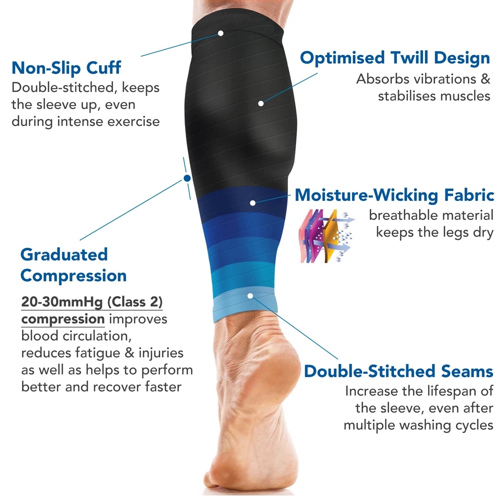 1쌍 종아리 압박 슬리브 20-30mmHg 여성 남성  - Knee Sleeve Pair 리뷰 및 가격